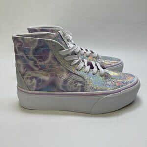 VANS Sk8-Hi Tapered Platform BUTTERFLY DREAMS Purple Pink Sparkly Silvr Wmns 6.5